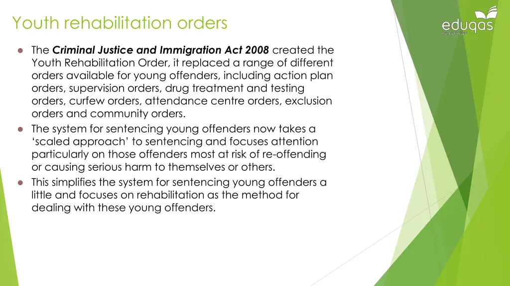youth rehabilitation orders