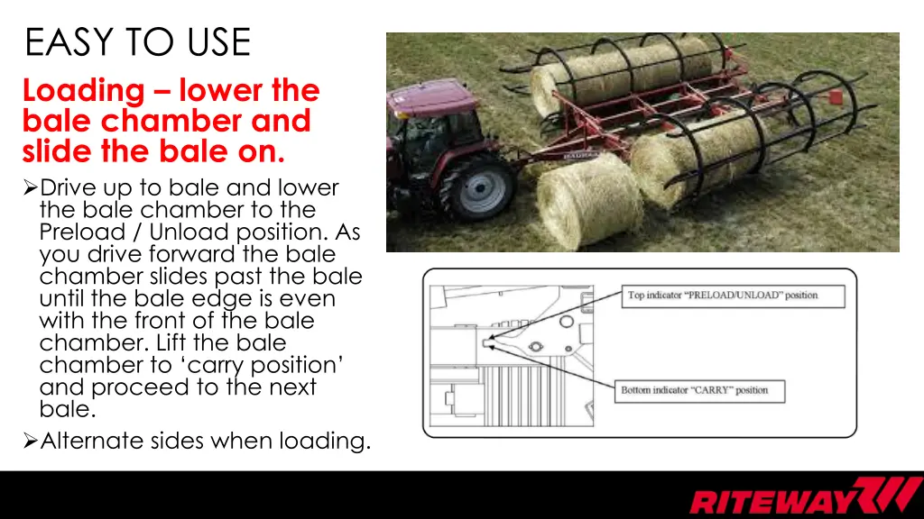 easy to use loading lower the bale chamber
