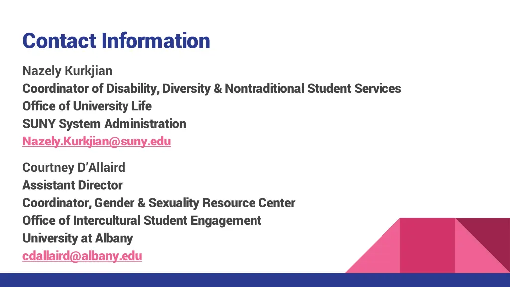 contact information