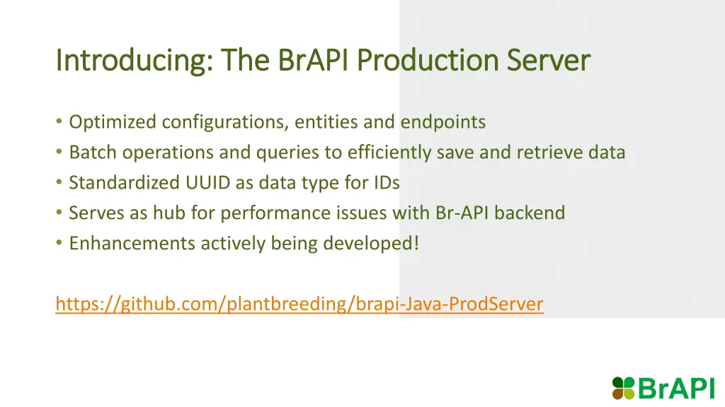 introducing the brapi production server