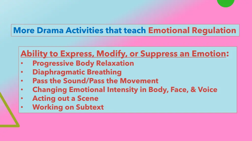 more drama activities that teach emotional