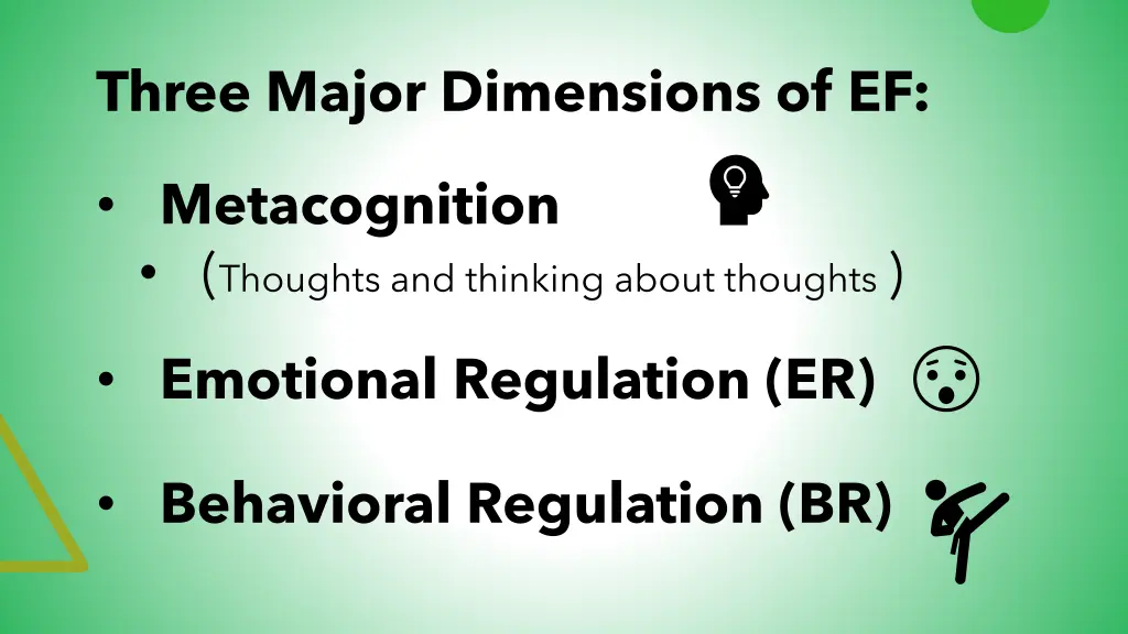 three major dimensions of ef