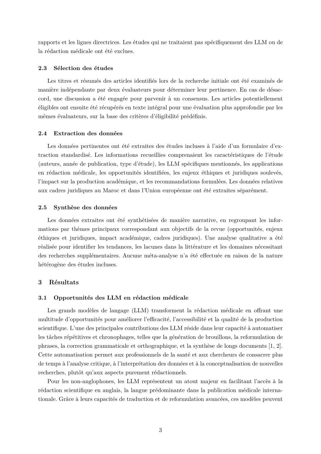 rapports et les lignes directrices les tudes