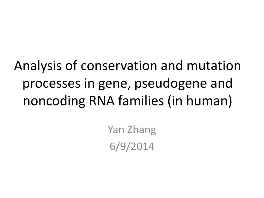 analysis of conservation and mutation processes