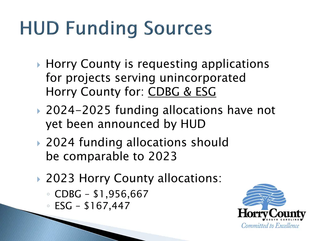 horry county is requesting applications