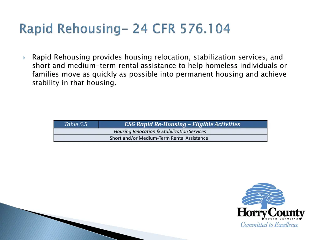 rapid rehousing provides housing relocation