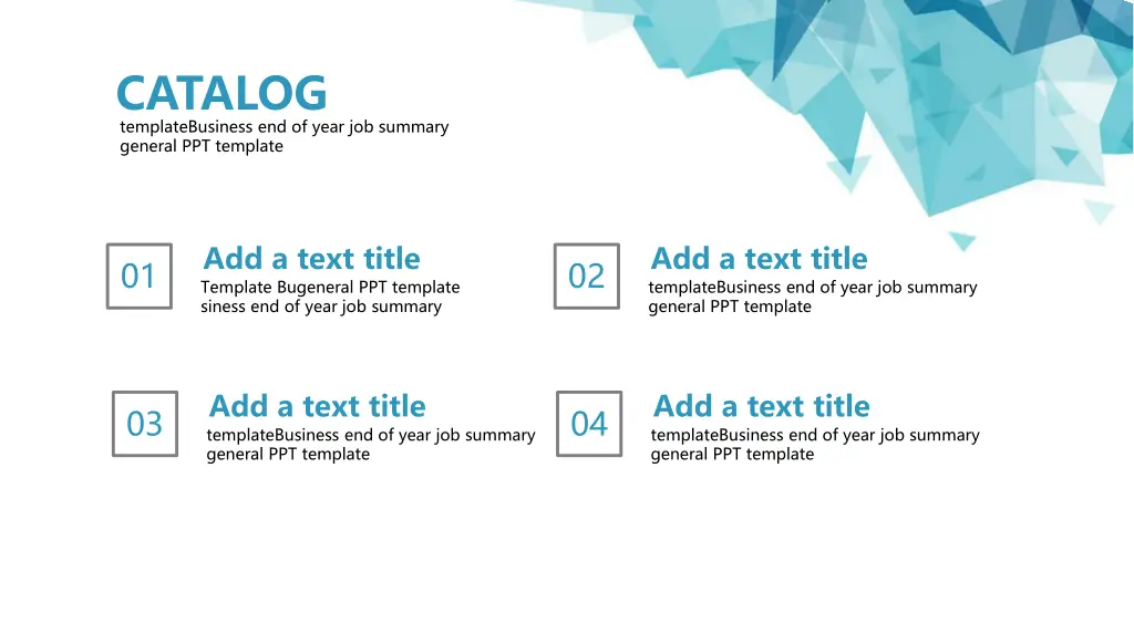catalog templatebusiness end of year job summary