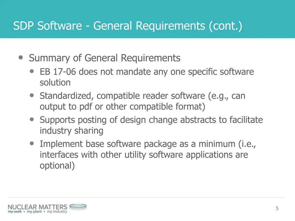 sdp software general requirements cont 1