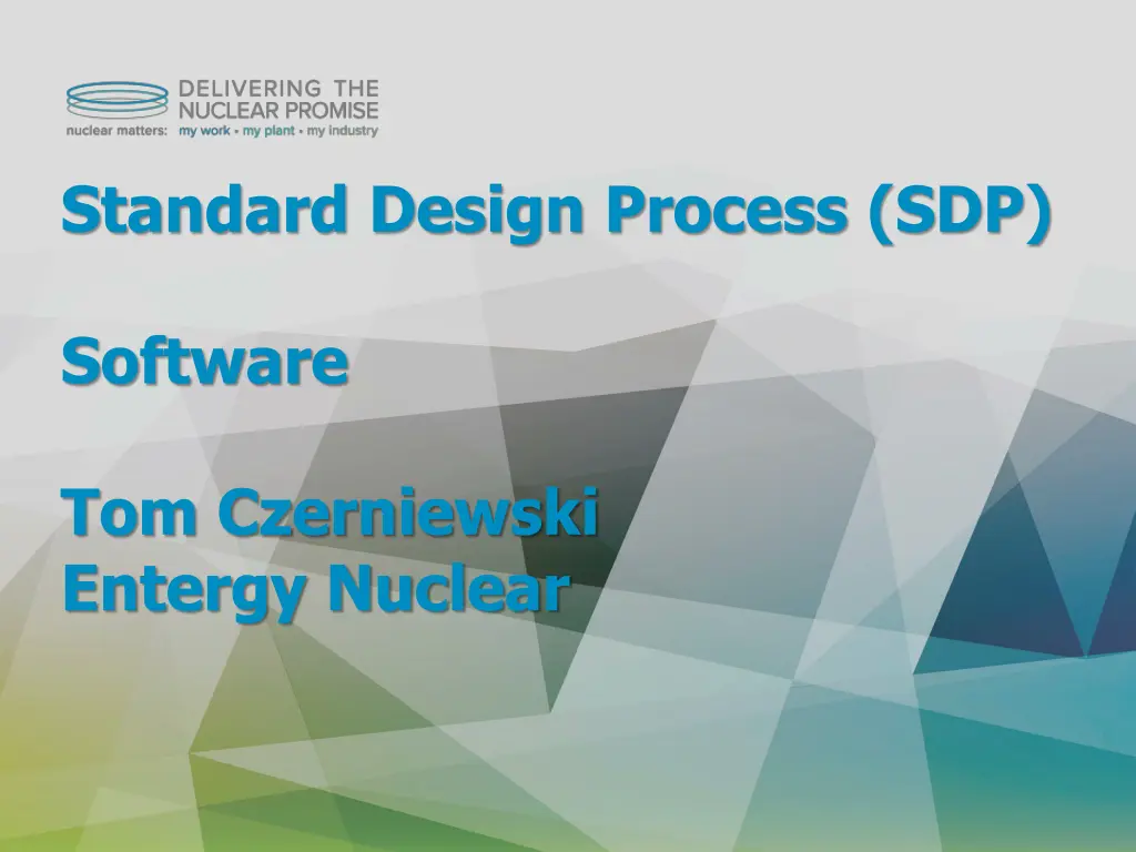 standard design process sdp
