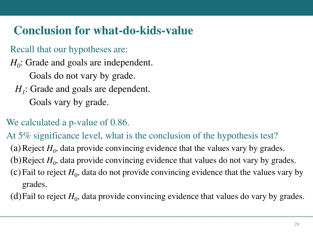 conclusion for what do kids value