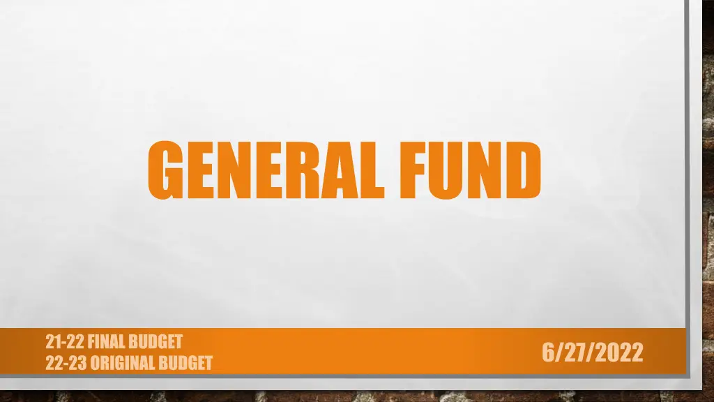general fund