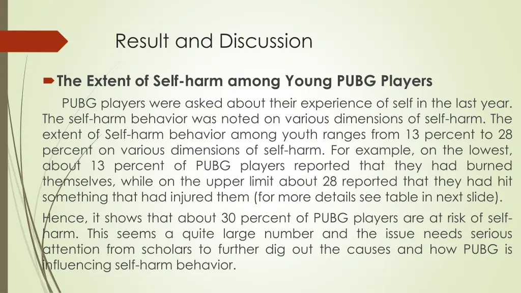 result and discussion