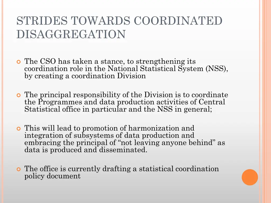 strides towards coordinated disaggregation