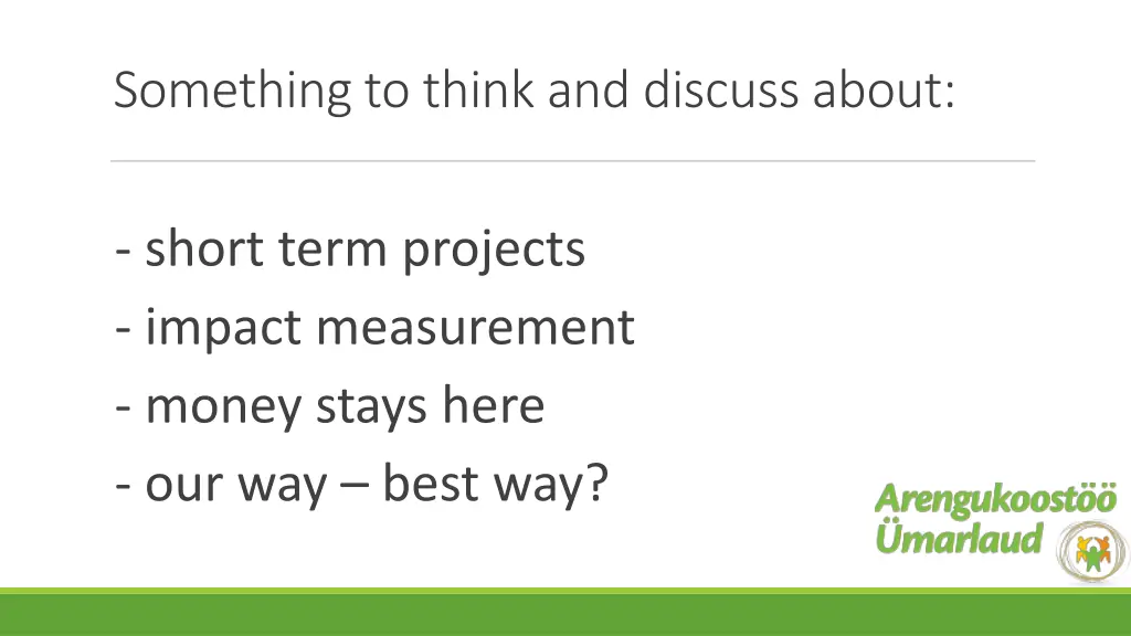 somethingto think and discussabout