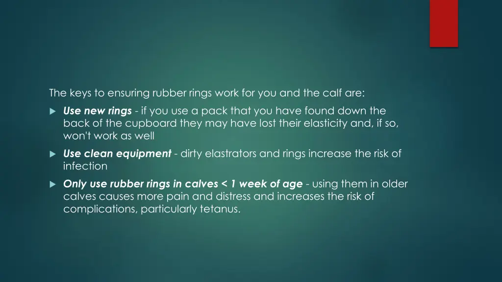 the keys to ensuring rubber rings work