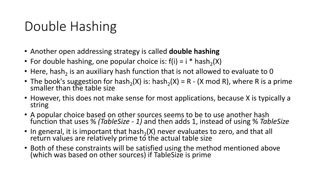 double hashing