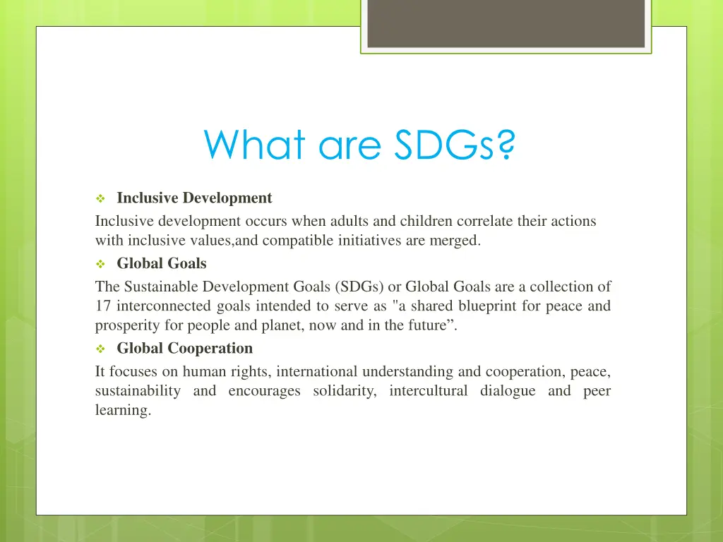 what are sdgs