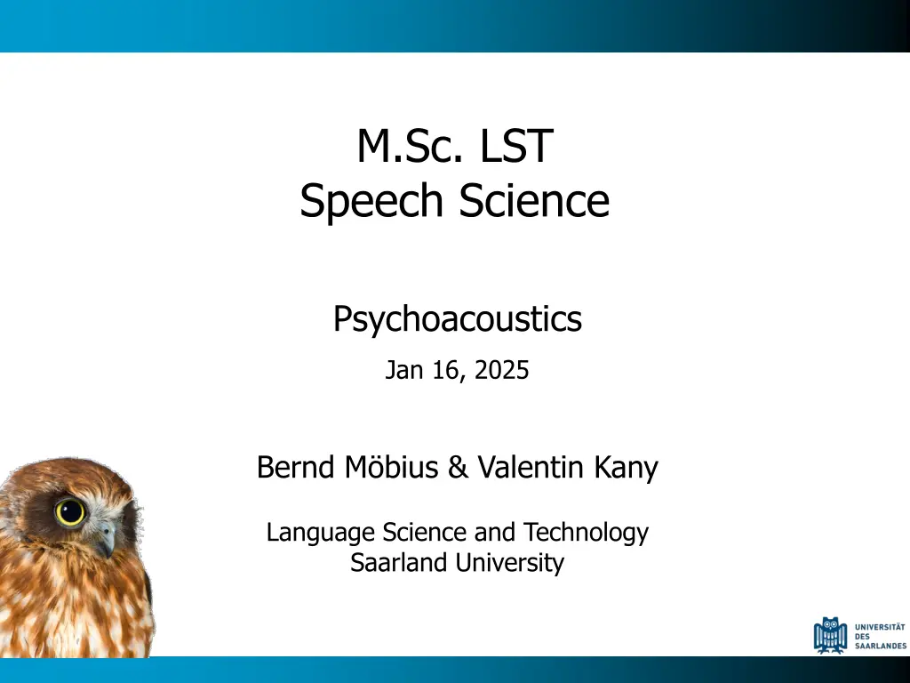 m sc lst speech science