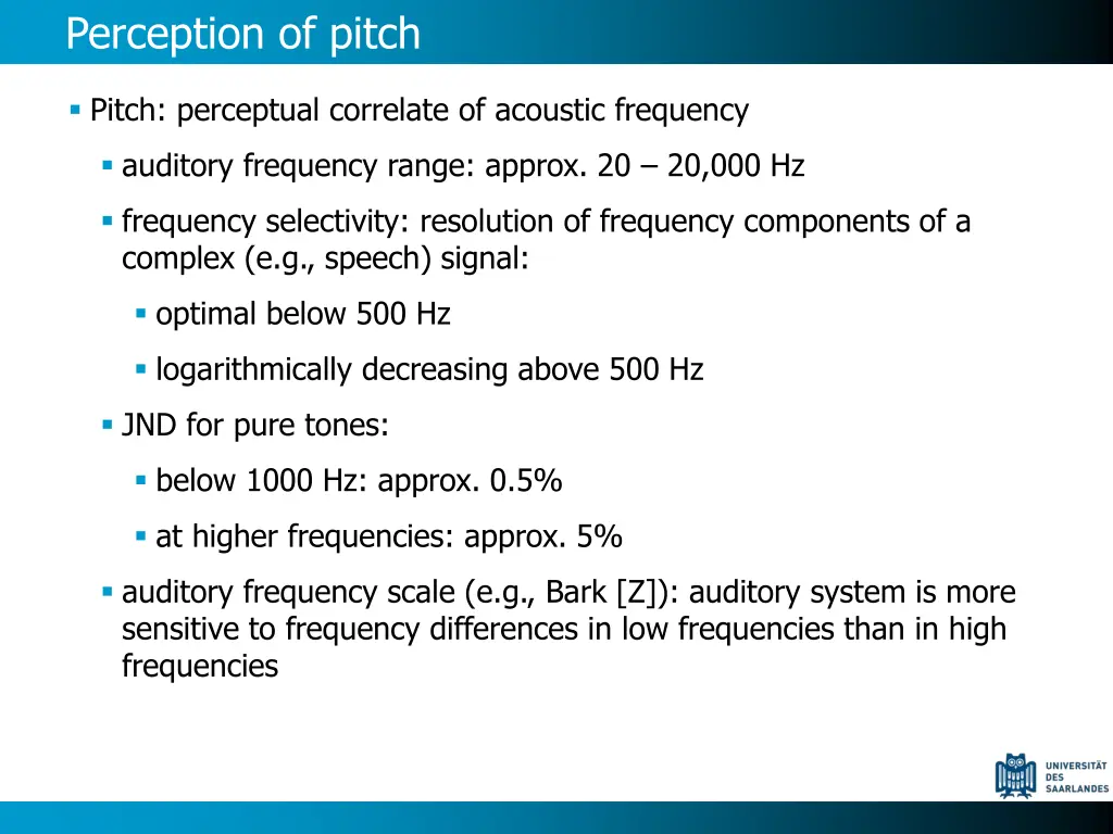 perception of pitch