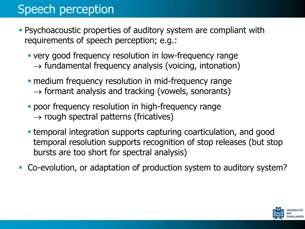 speech perception