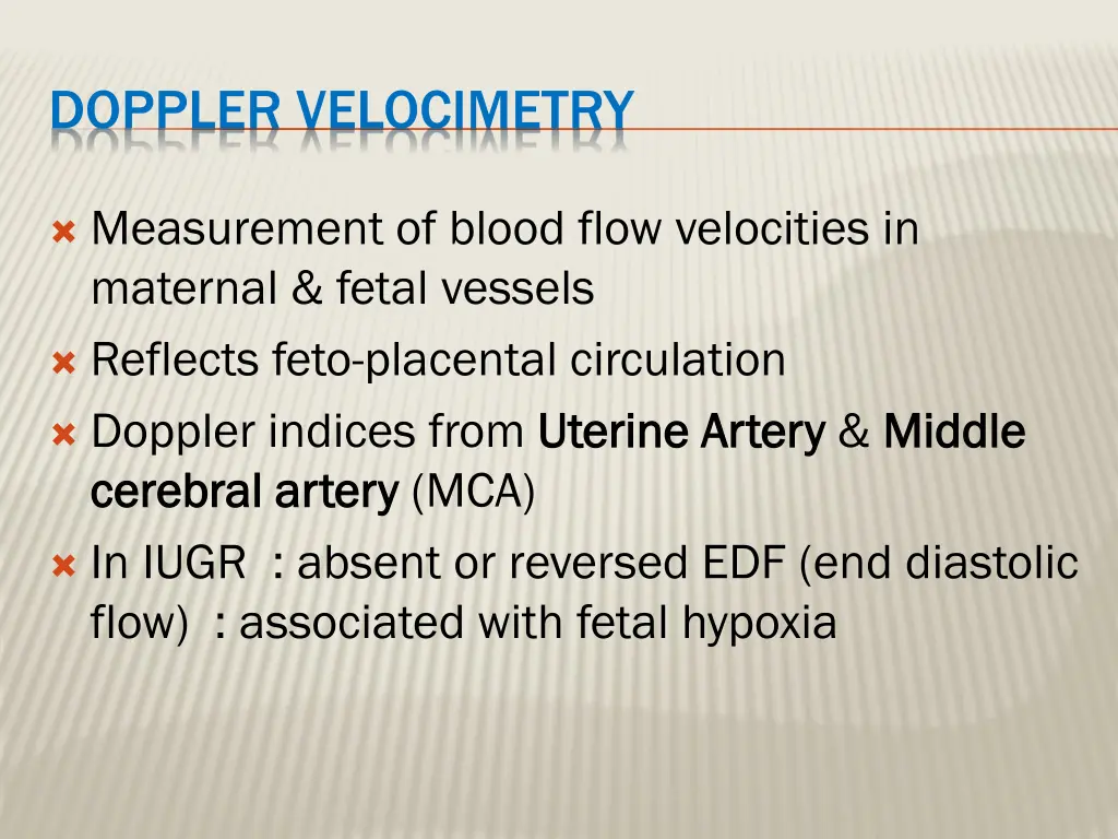 doppler velocimetry