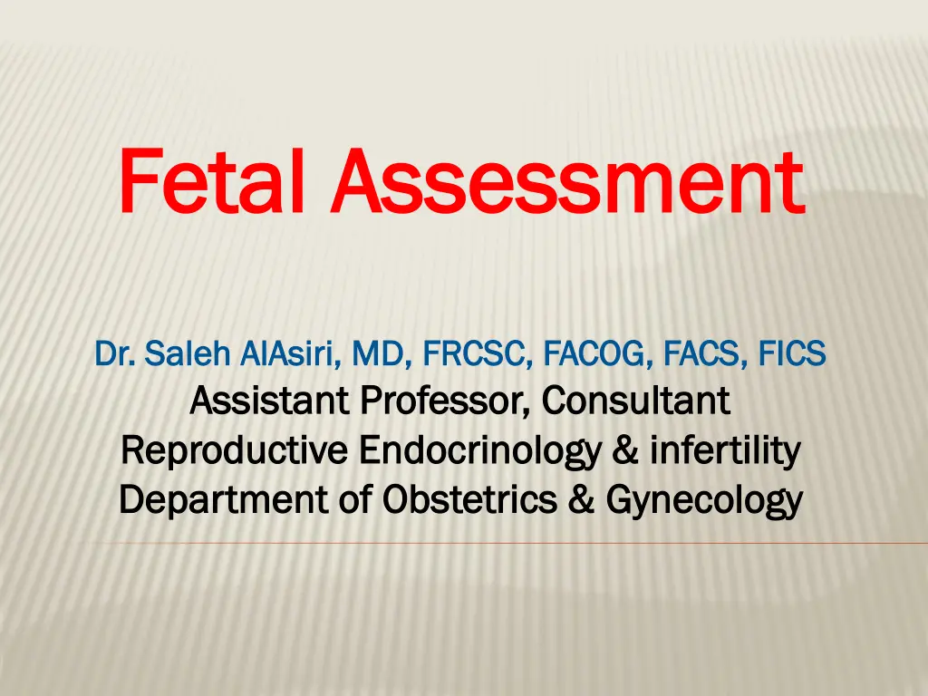 fetal assessment fetal assessment