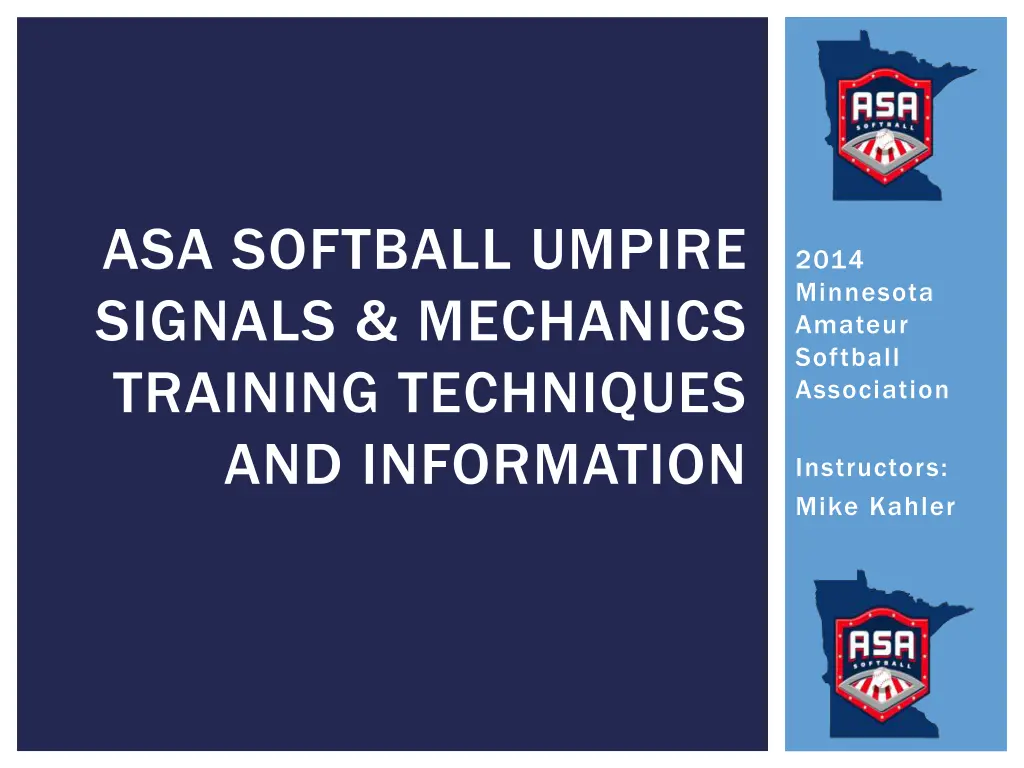 asa softball umpire signals mechanics training