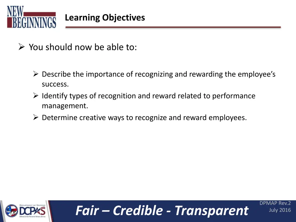 learning objectives 1