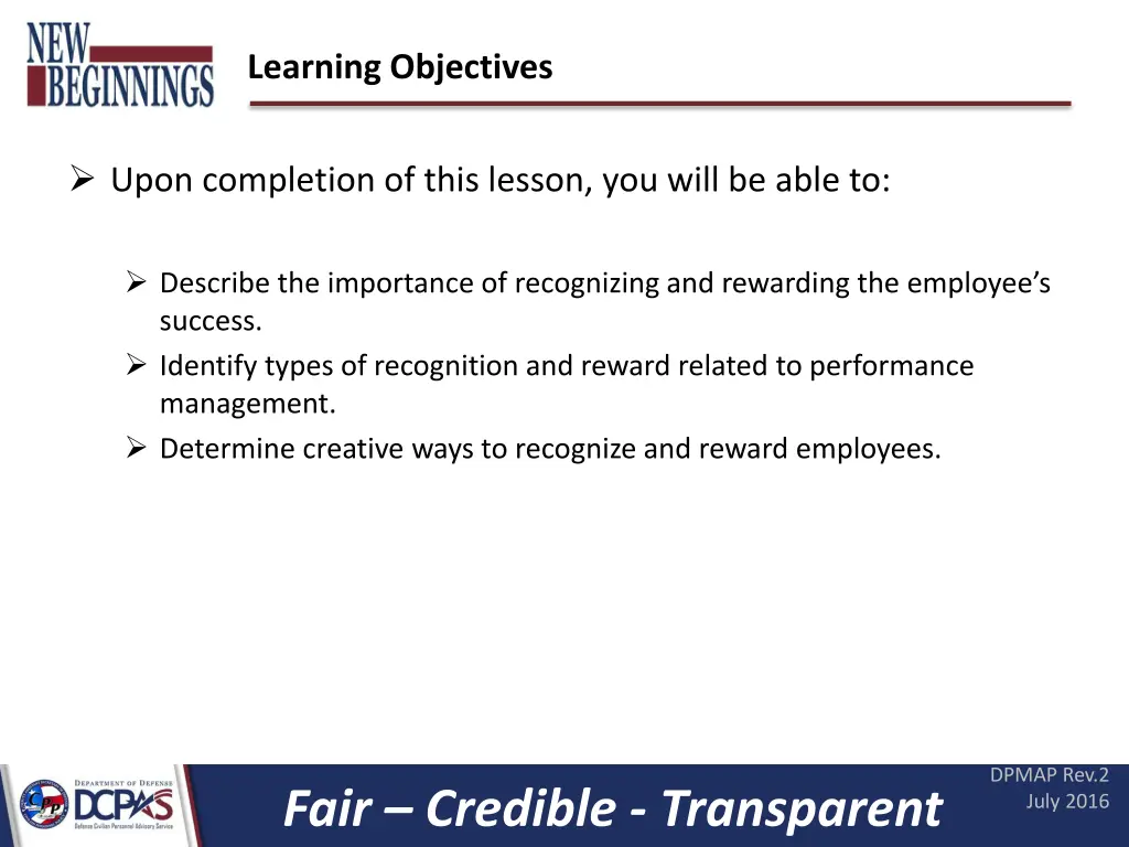learning objectives