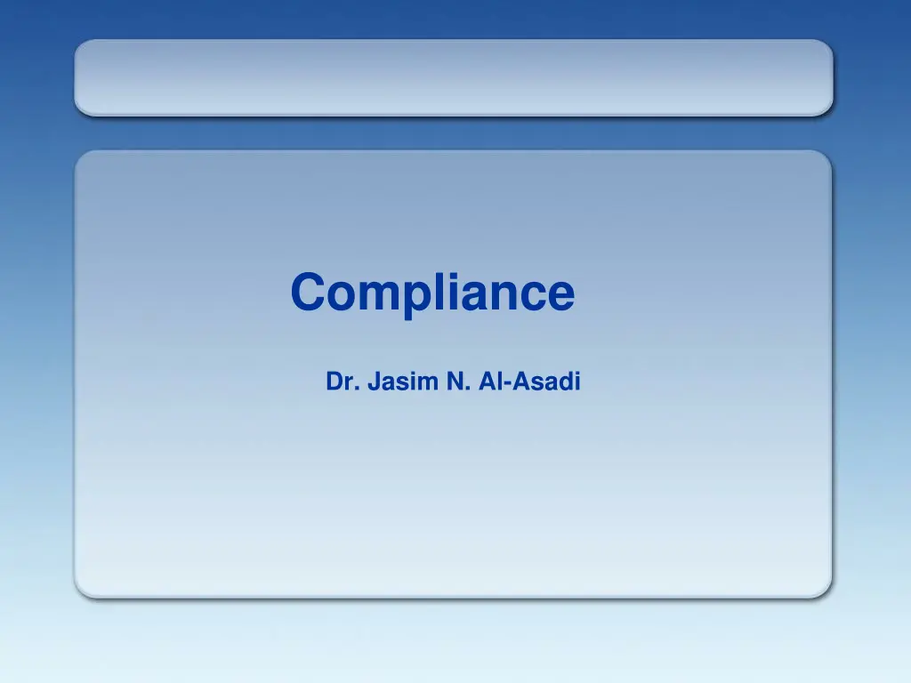 compliance