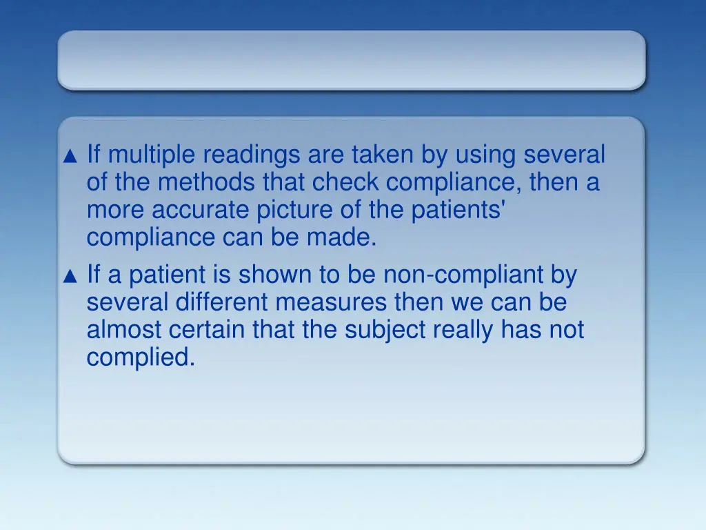 if multiple readings are taken by using several