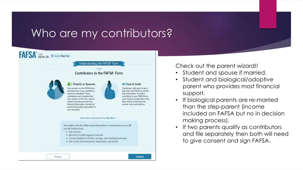 who are my contributors
