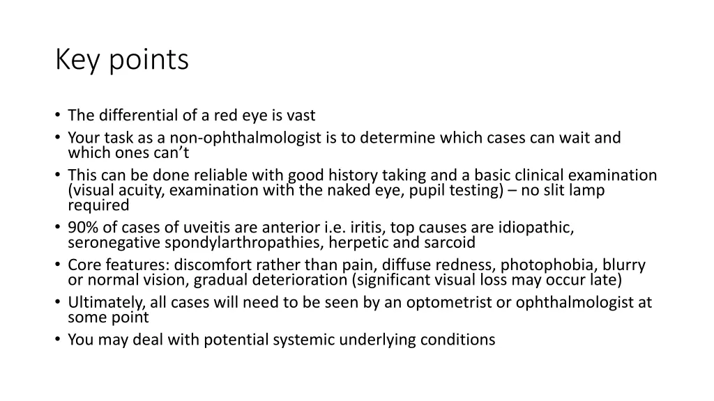 key points