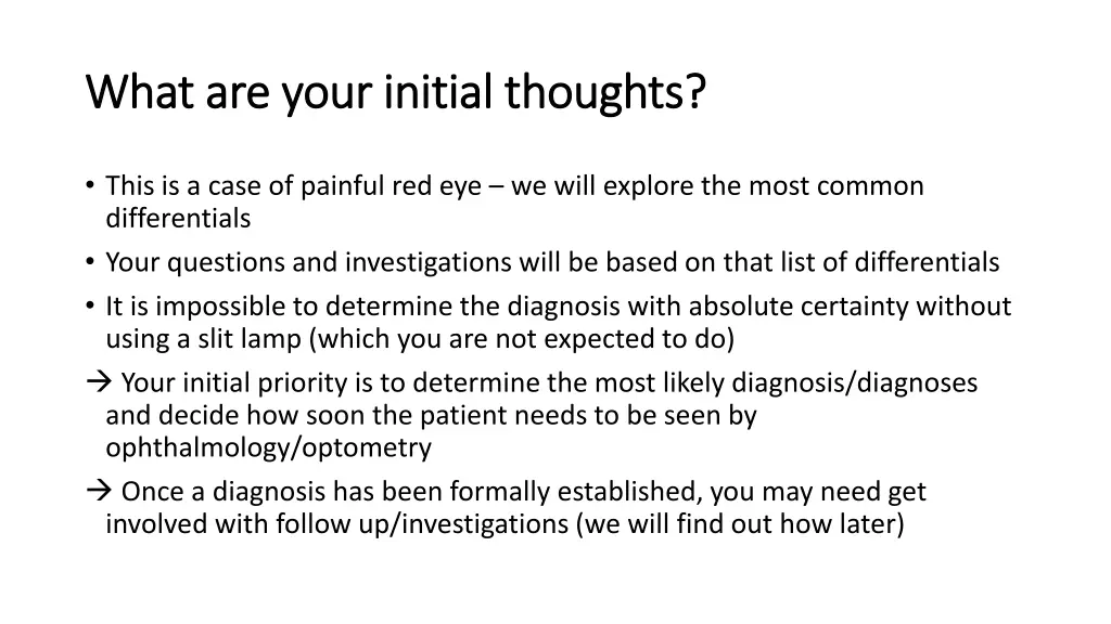 what are your initial thoughts what are your