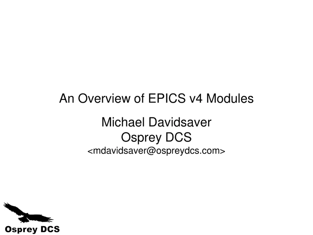 an overview of epics v4 modules