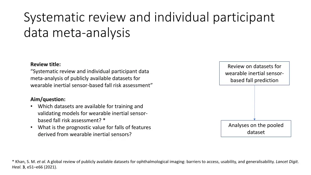 systematic review and individual participant data
