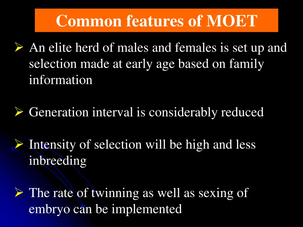 common features of moet