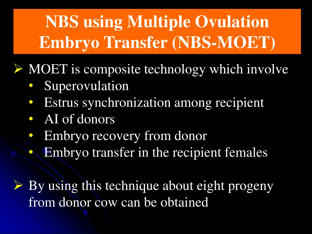 nbs using multiple ovulation embryo transfer