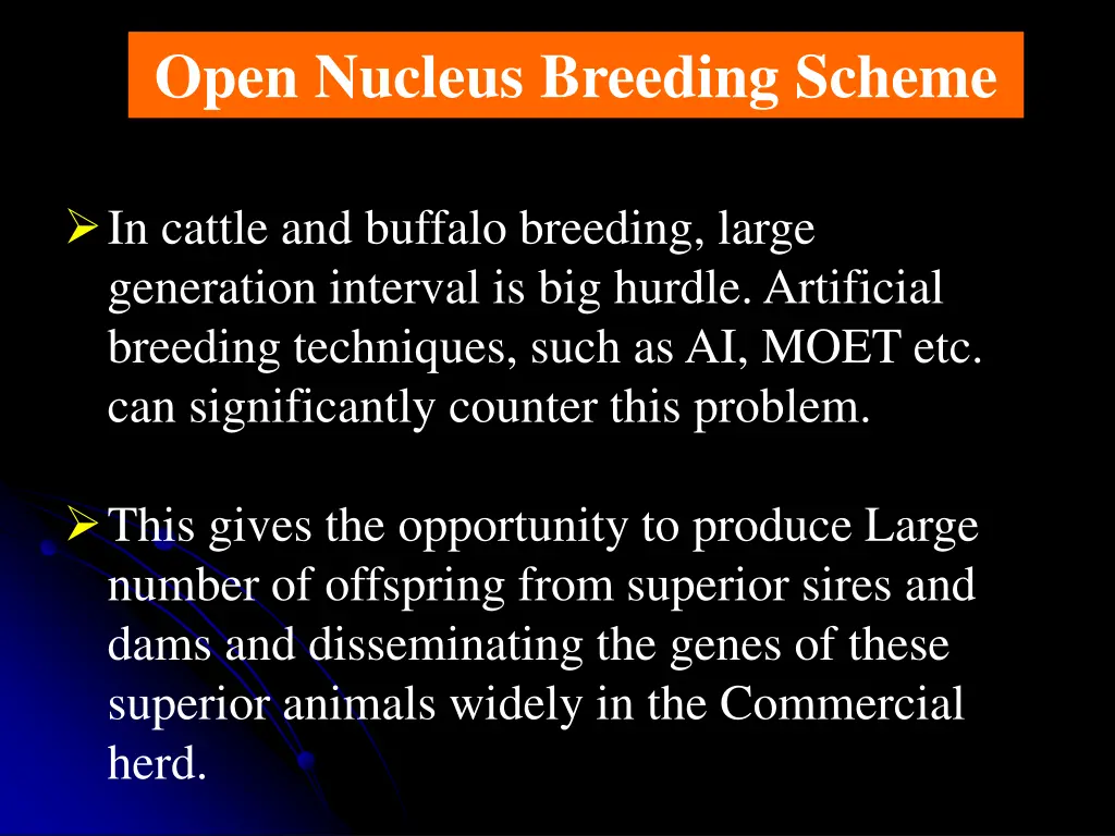 open nucleus breeding scheme