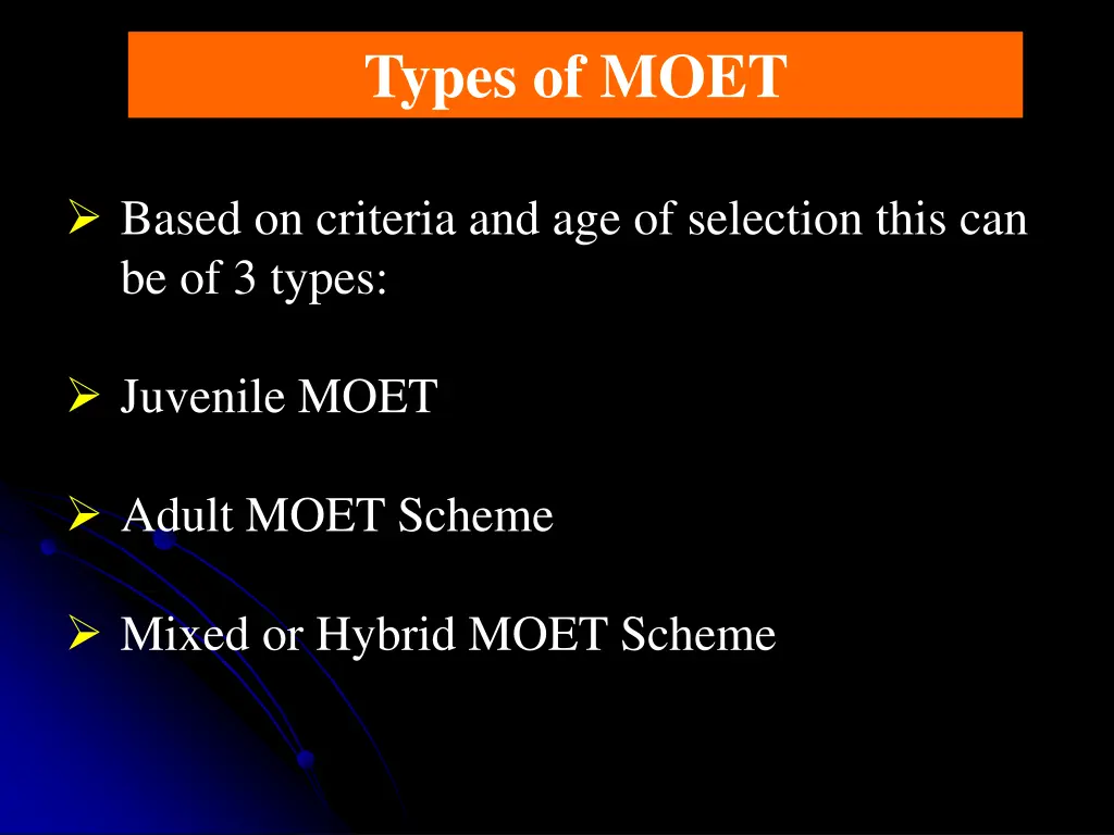 types of moet