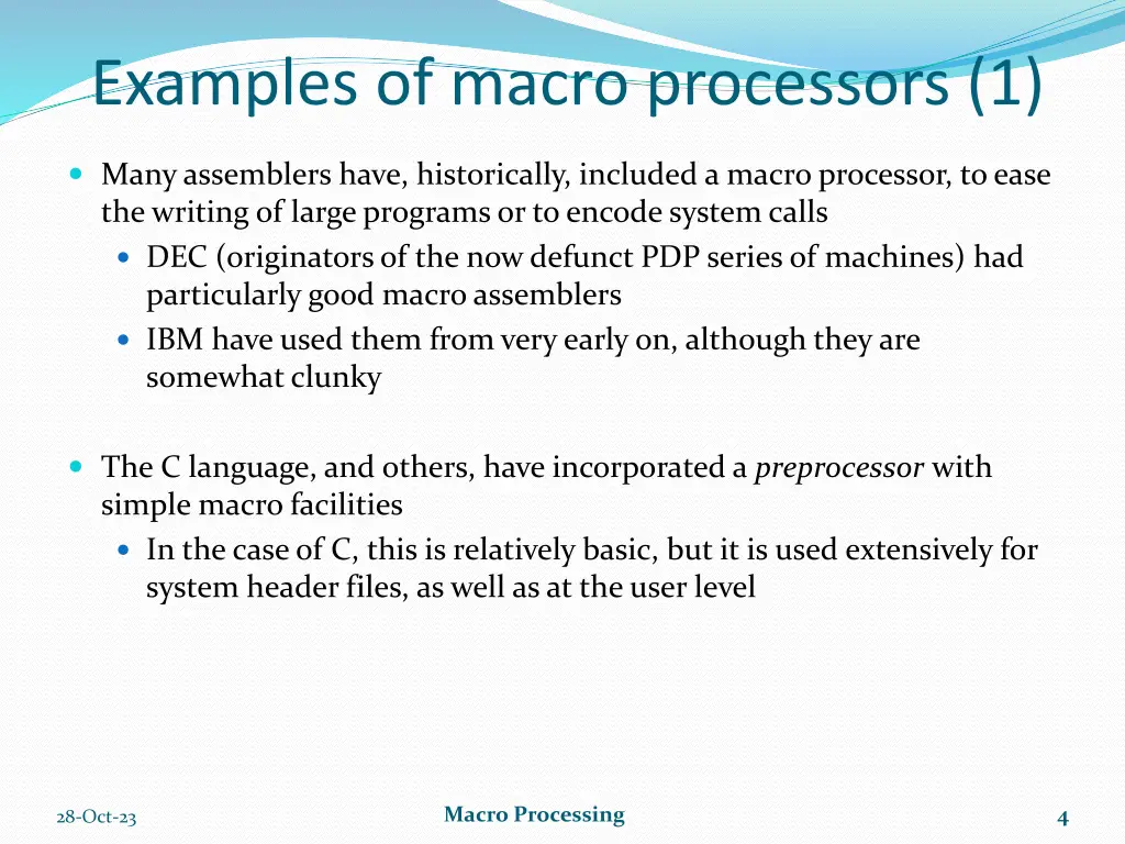 examples of macro processors 1