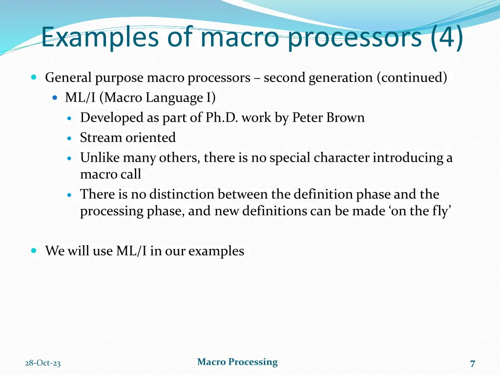 examples of macro processors 4