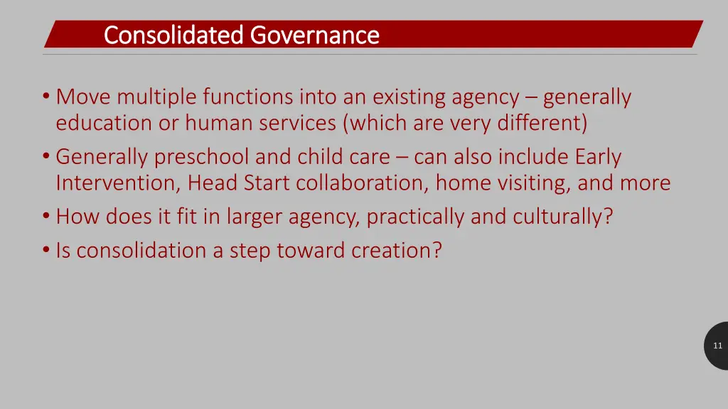 consolidated governance consolidated governance