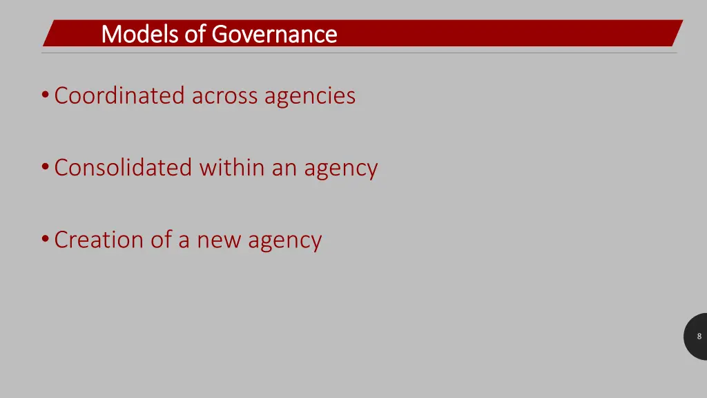 models of governance models of governance