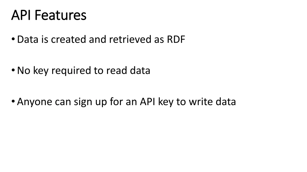 api features api features