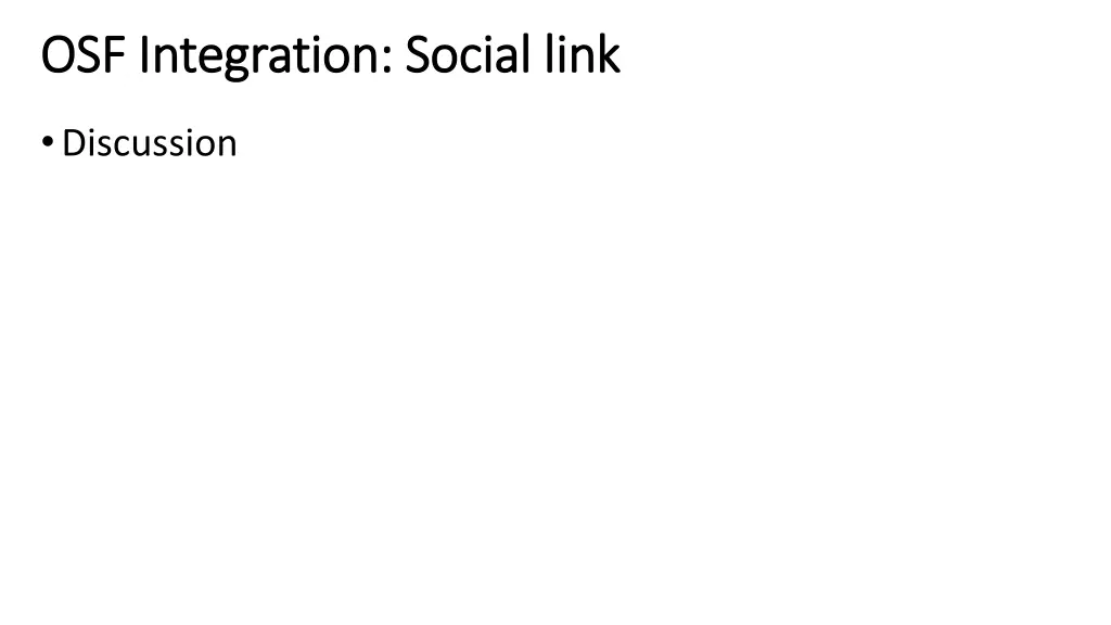 osf integration social link osf integration