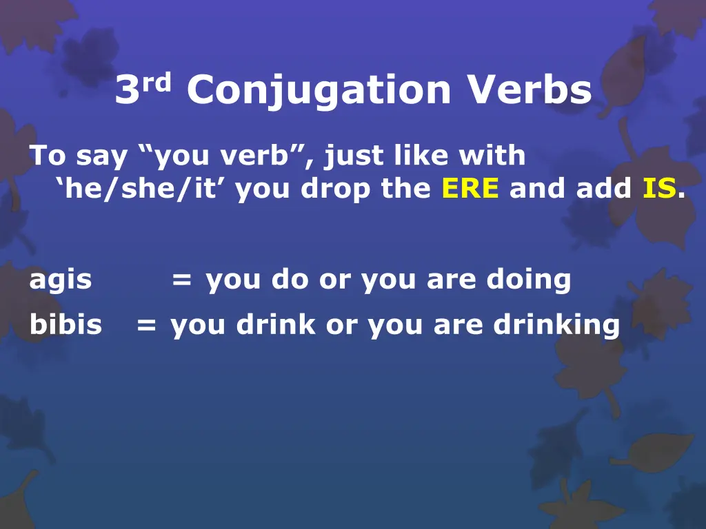 3 rd conjugation verbs 1