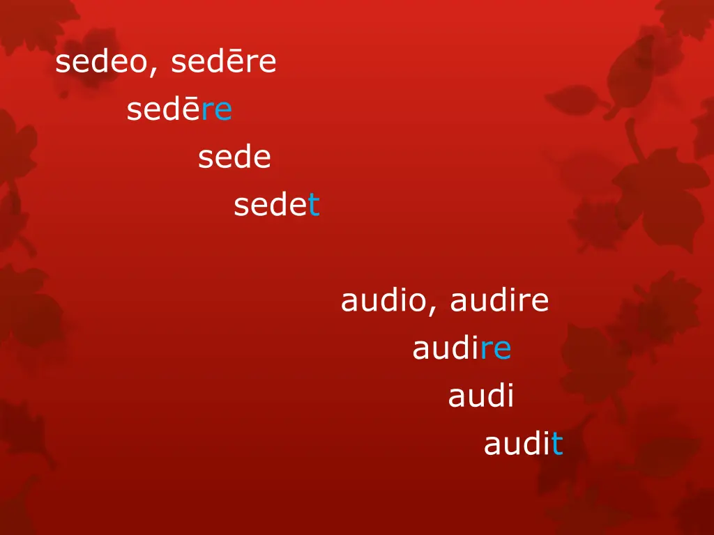 sedeo sed re sed re