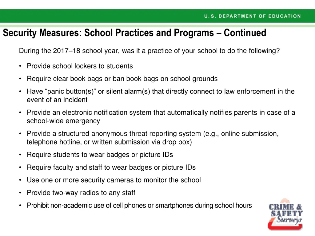 security measures school practices and programs 1