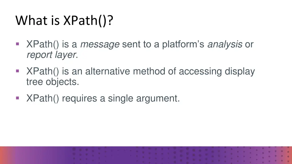 what is xpath